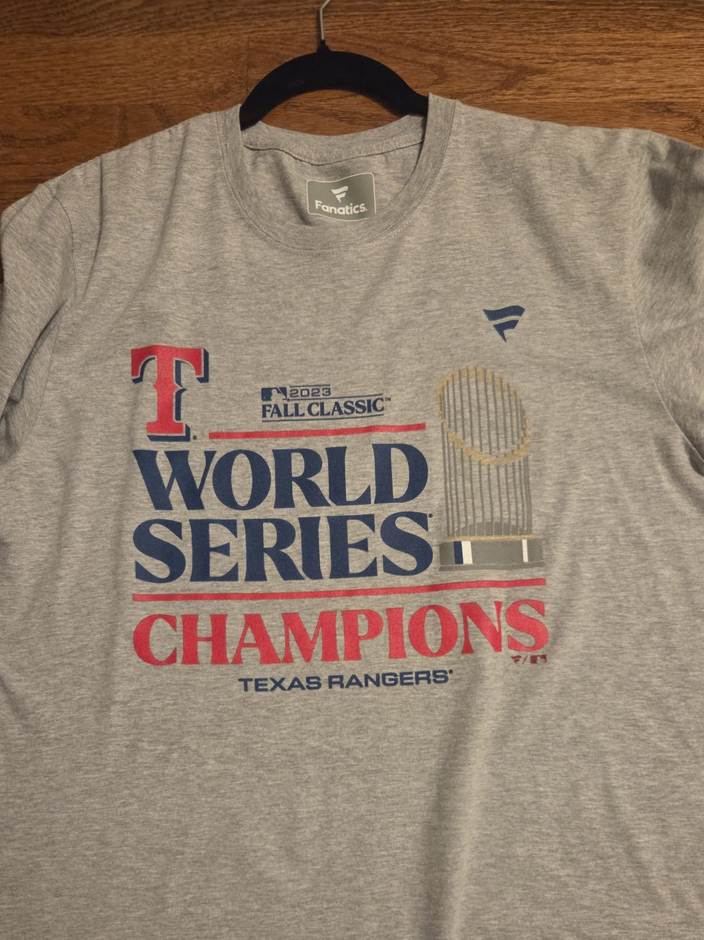 Fanatics Gray Texas Rangers World Series Champions Graphic Tee